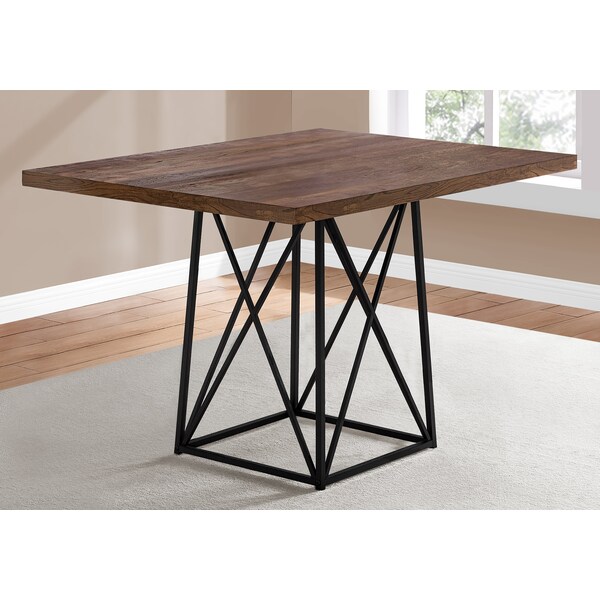 Dining Table - 36X 48 / Brown Reclaimed Wood-Look/Black